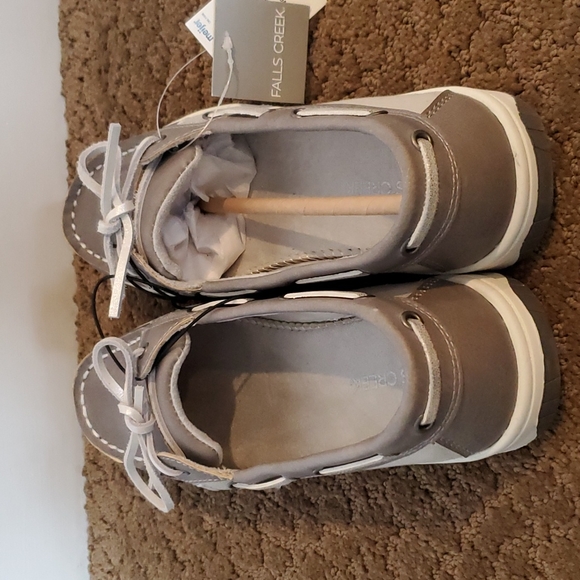 Falls Creek Shoes Women Falls Creek Faux Leather Allie Gray Boat